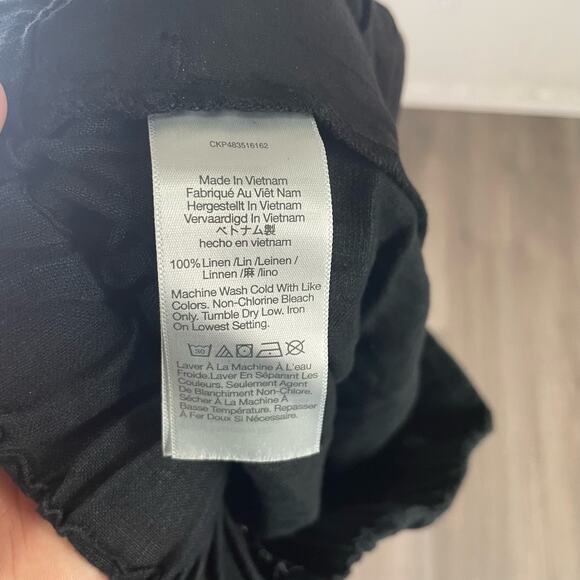 Madewell Clean Pull On 100% Linen High Rise Trendy Shorts US Women's M New - Picture 6 of 7